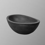 Small Danilo Cast Concrete Oval Vessel Sink - Dusk Grey