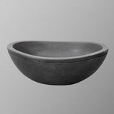 Small Danilo Cast Concrete Oval Vessel Sink - Dusk Grey