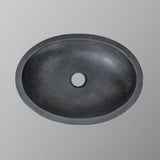 Small Danilo Cast Concrete Oval Vessel Sink - Dusk Grey