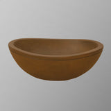 Small Danilo Cast Concrete Oval Vessel Sink - Vintage Brown