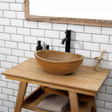 Small Danilo Cast Concrete Oval Vessel Sink - Vintage Brown