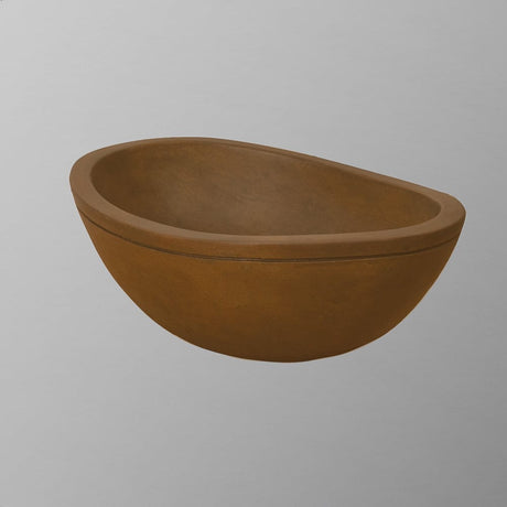 Small Danilo Cast Concrete Oval Vessel Sink - Vintage Brown