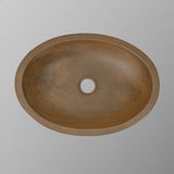 Small Danilo Cast Concrete Oval Vessel Sink - Vintage Brown