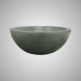 Small Lisman Oval Cast Concrete Vessel Sink - Copper Green