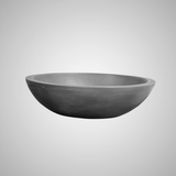 Small Lisman Oval Cast Concrete Vessel Sink - Dusk Grey