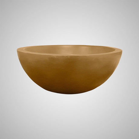 Small Lisman Oval Cast Concrete Vessel Sink - Vintage Brown