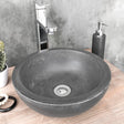 Small Sardis Round Cast Concrete Vessel Sink - Dusk Grey