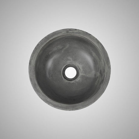 Small Sardis Round Cast Concrete Vessel Sink - Dusk Grey