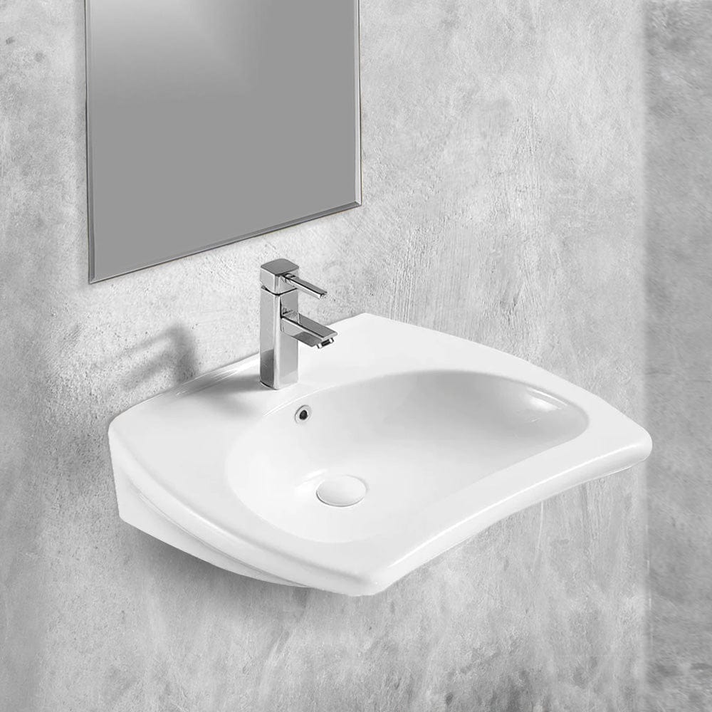 Stampen Vitreous China Wall-Mount Bathroom Sink - ADA Compliant