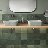 Stanson Square Cast Concrete Vessel Sink - Light Grey