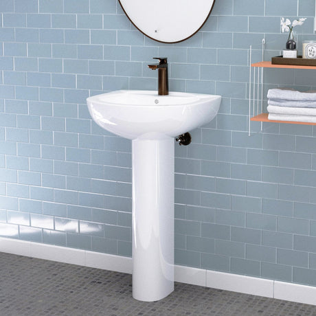 Stelta Vitreous China Pedestal Sink