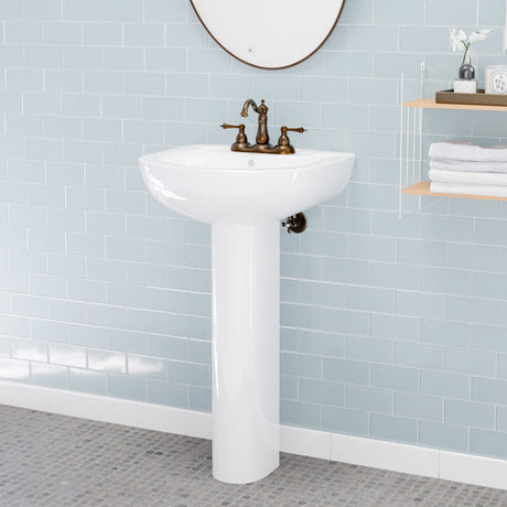 Stelta Vitreous China Pedestal Sink