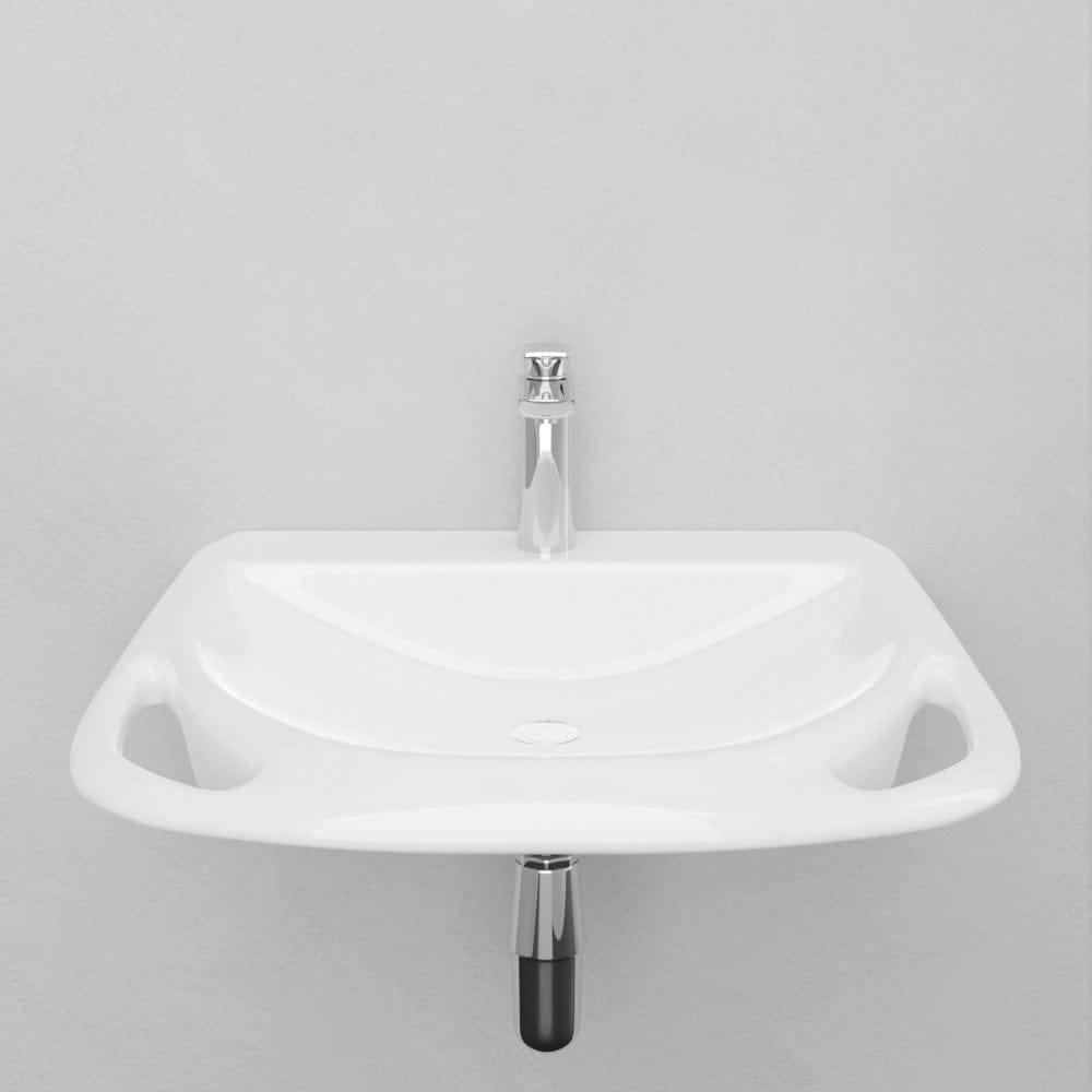 Stoper Vitreous China Wall-Mount Bathroom Sink - ADA Compliant