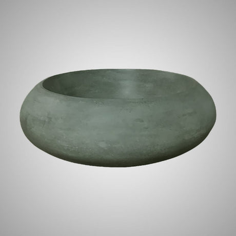 Suplee Round Cast Concrete Vessel Sink  - Copper Green