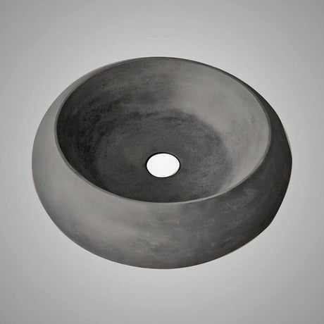 Suplee Round Cast Concrete Vessel Sink - Dusk Grey
