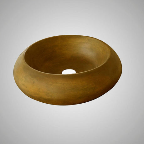Suplee Round Cast Concrete Vessel Sink  - Vintage Brown