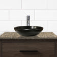 Tabiona Vitreous China Decorated Vessel Sink - Matte Black