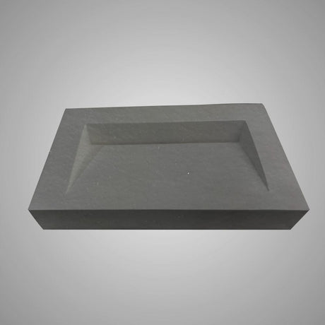 Templey Rectangular Cast Concrete Vessel Sink - Black