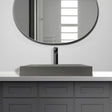 Templey Rectangular Cast Concrete Vessel Sink - Black