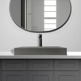 Templey Rectangular Cast Concrete Vessel Sink - Black