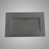 Templey Rectangular Cast Concrete Vessel Sink - Black