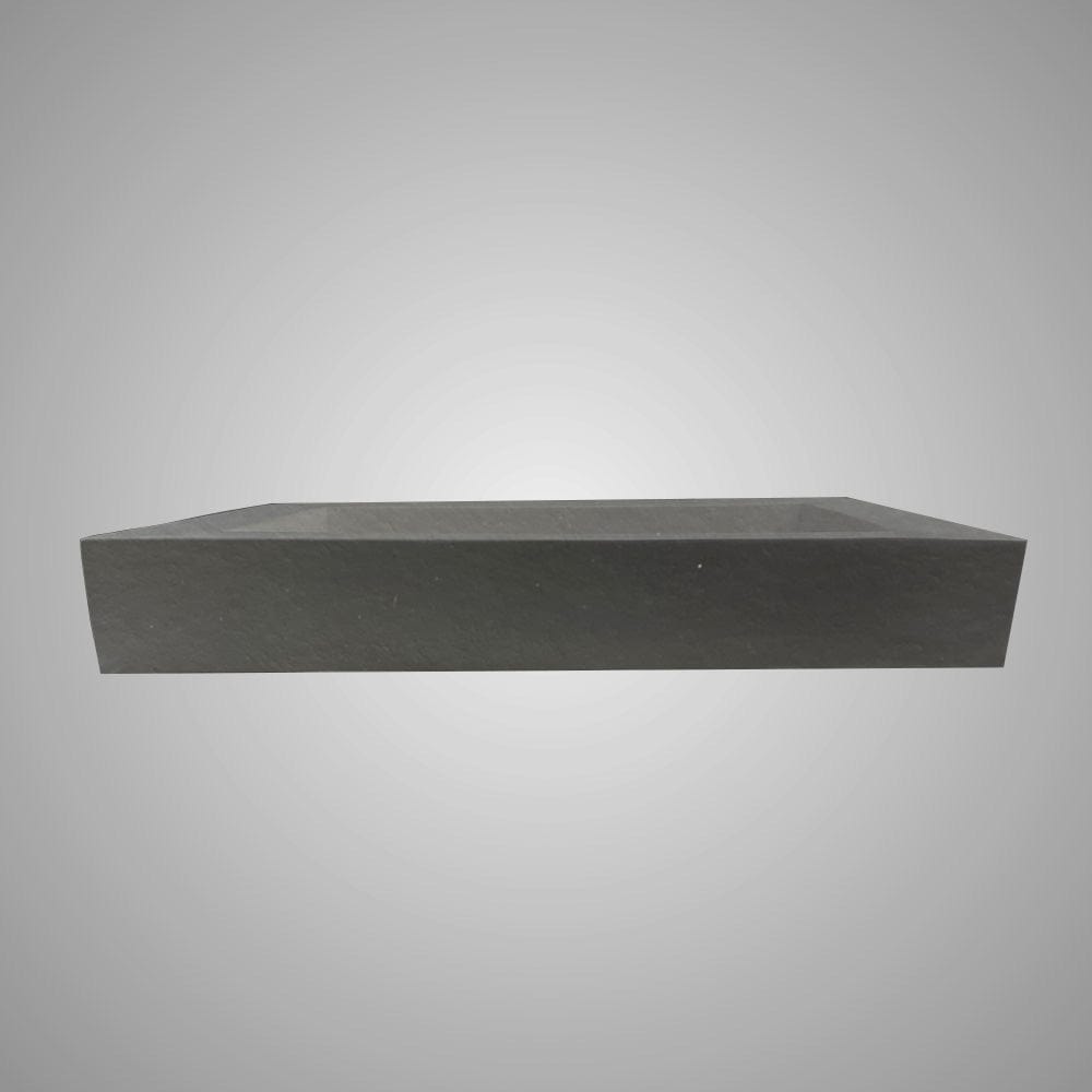 Templey Rectangular Cast Concrete Vessel Sink - Black