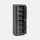 Tendoy Linen Storage Cabinet - Twilight Gray