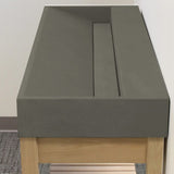 Thorold Rectangular Cast Concrete Vessel Sink - Dark Grey