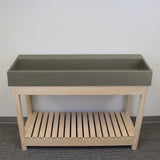 Thorold Rectangular Cast Concrete Vessel Sink - Dark Grey