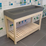 Thorold Rectangular Cast Concrete Vessel Sink - Dark Grey