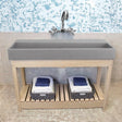 Thorold Rectangular Cast Concrete Vessel Sink - Light Gray