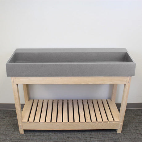 Thorold Rectangular Cast Concrete Vessel Sink - Light Gray