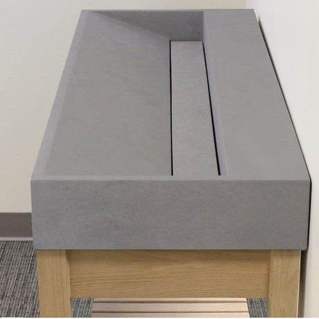 Thorold Rectangular Cast Concrete Vessel Sink - Light Gray