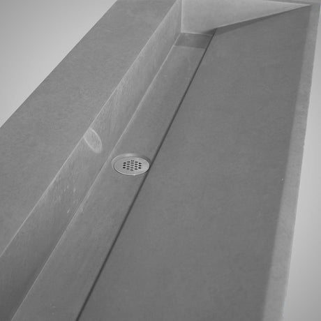 Thorold Rectangular Cast Concrete Vessel Sink - Light Grey