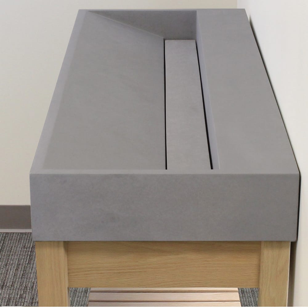 Thorold Rectangular Cast Concrete Vessel Sink - Light Grey