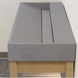 Thorold Rectangular Cast Concrete Vessel Sink - Light Grey