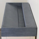 Thorold Rectangular Cast Concrete Vessel Sink - Speckled Dark Gray Sandstone
