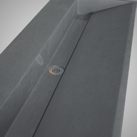 Thorold Rectangular Cast Concrete Vessel Sink - Speckled Dark Gray Sandstone