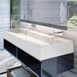 Thorold Rectangular Cast Concrete Vessel Sink - White Sandstone