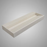 Thorold Rectangular Cast Concrete Vessel Sink - White Sandstone