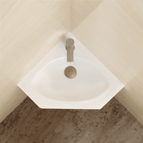 Thorpe Vitreous China Corner Wall-Mount Sink