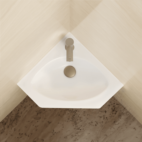 Thorpe Vitreous China Corner Wall-Mount Sink
