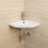 Thorpe Vitreous China Corner Wall-Mount Sink