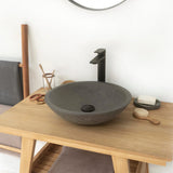 Tigard Round Cast Concrete Vessel Sink - Dusk Grey