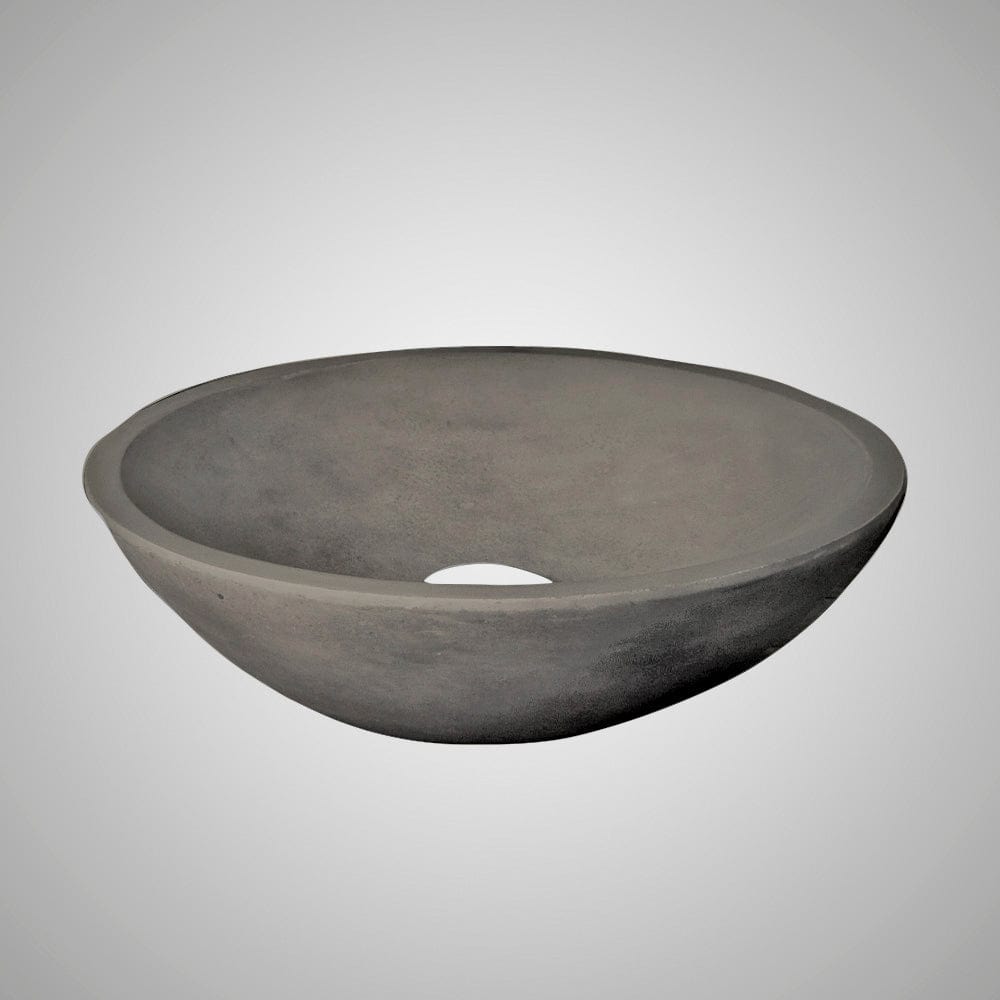 Tigard Round Cast Concrete Vessel Sink - Dusk Grey