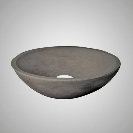 Tigard Round Cast Concrete Vessel Sink - Dusk Grey