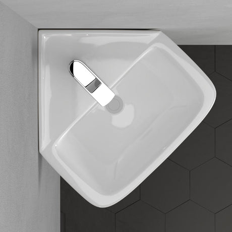 Timberon Corner Vitreous China Wall-Mount Sink