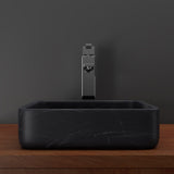 Toro Smooth Honed Black Forest Marble Vessel Sink