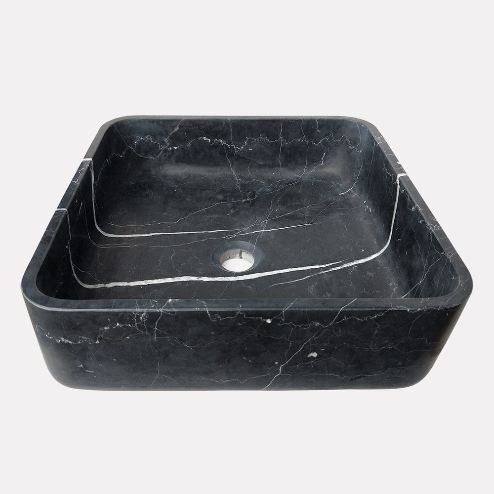 Toro Smooth Honed Black Forest Marble Vessel Sink