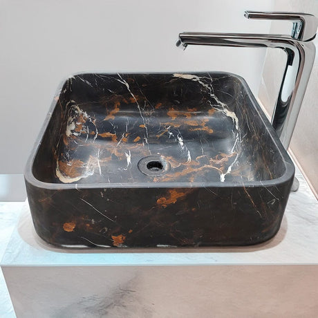 Toro Smooth Honed King Gold Marble Vessel Sink